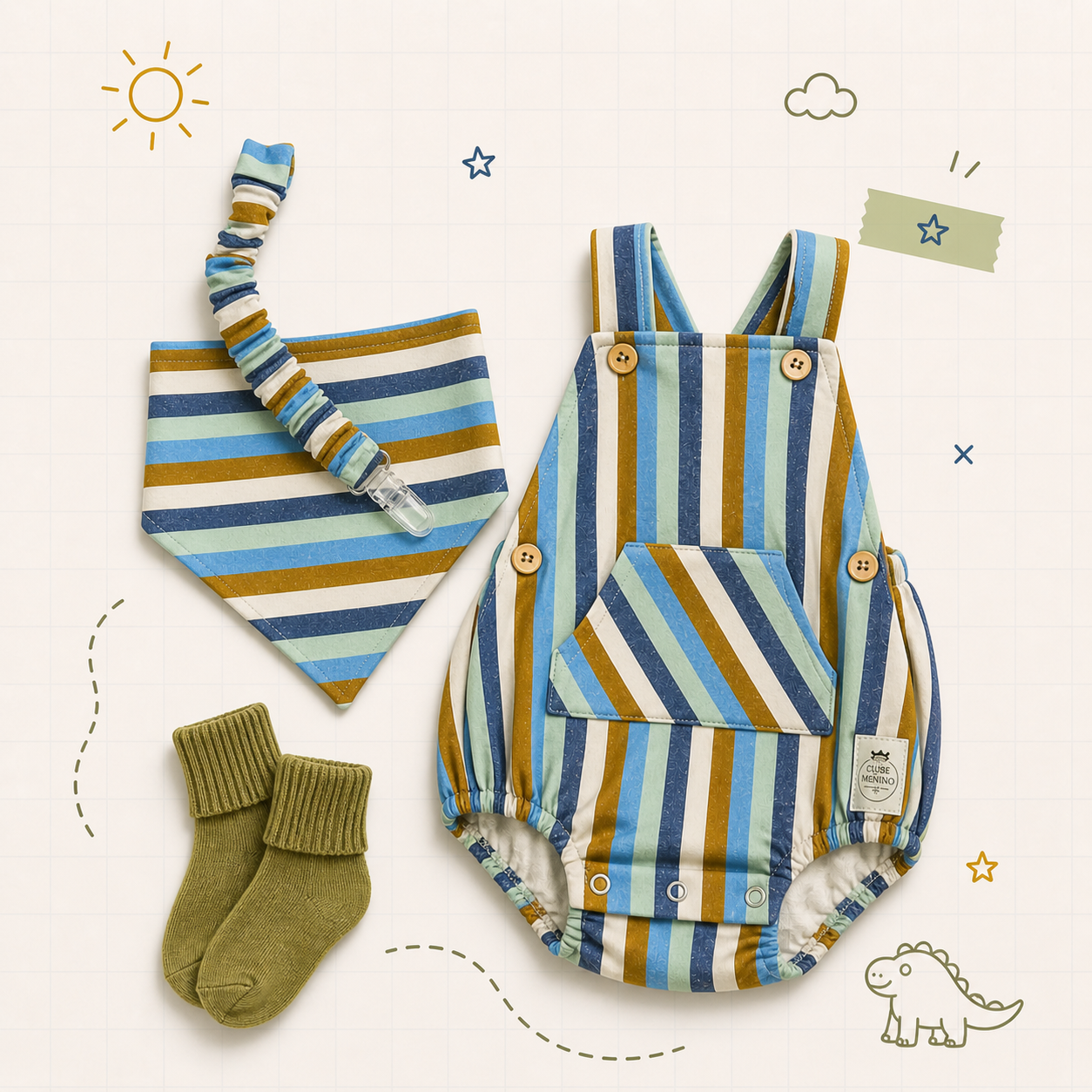 Fofo Blue Stripe