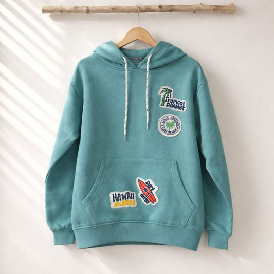 Sweat Capuz azul Surf